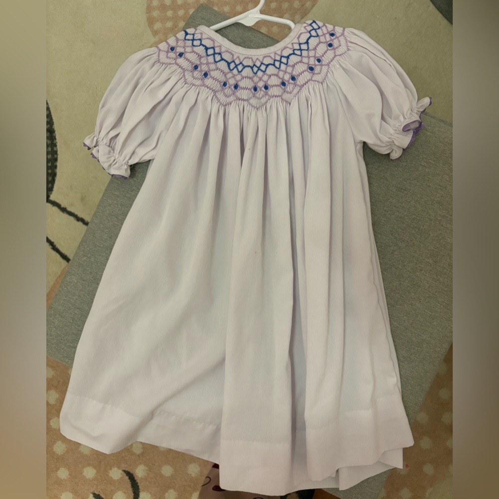 Habitat Lilac and White Kids Dress